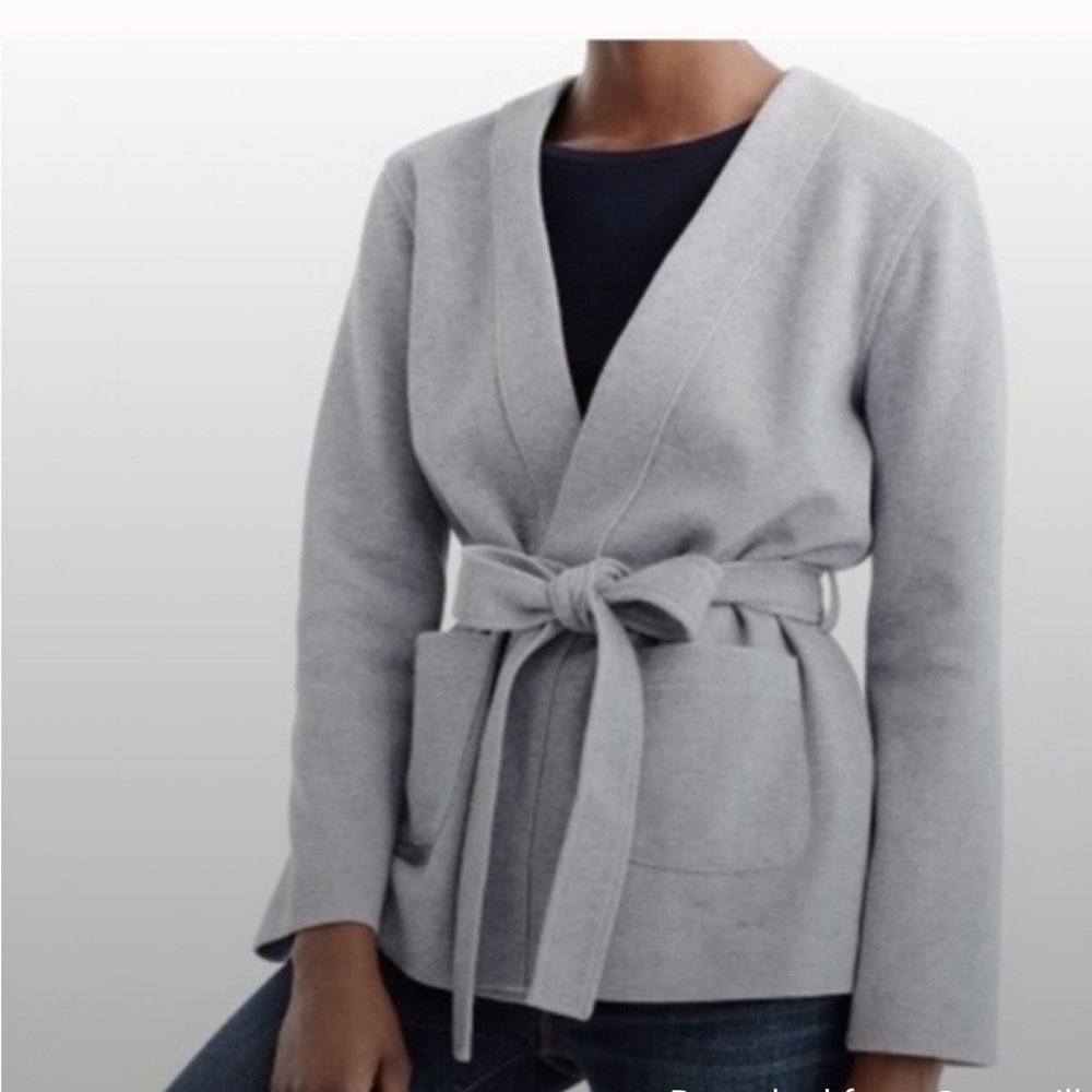 J crew Gray Belted Cardigan size xsmall casual, office. Career